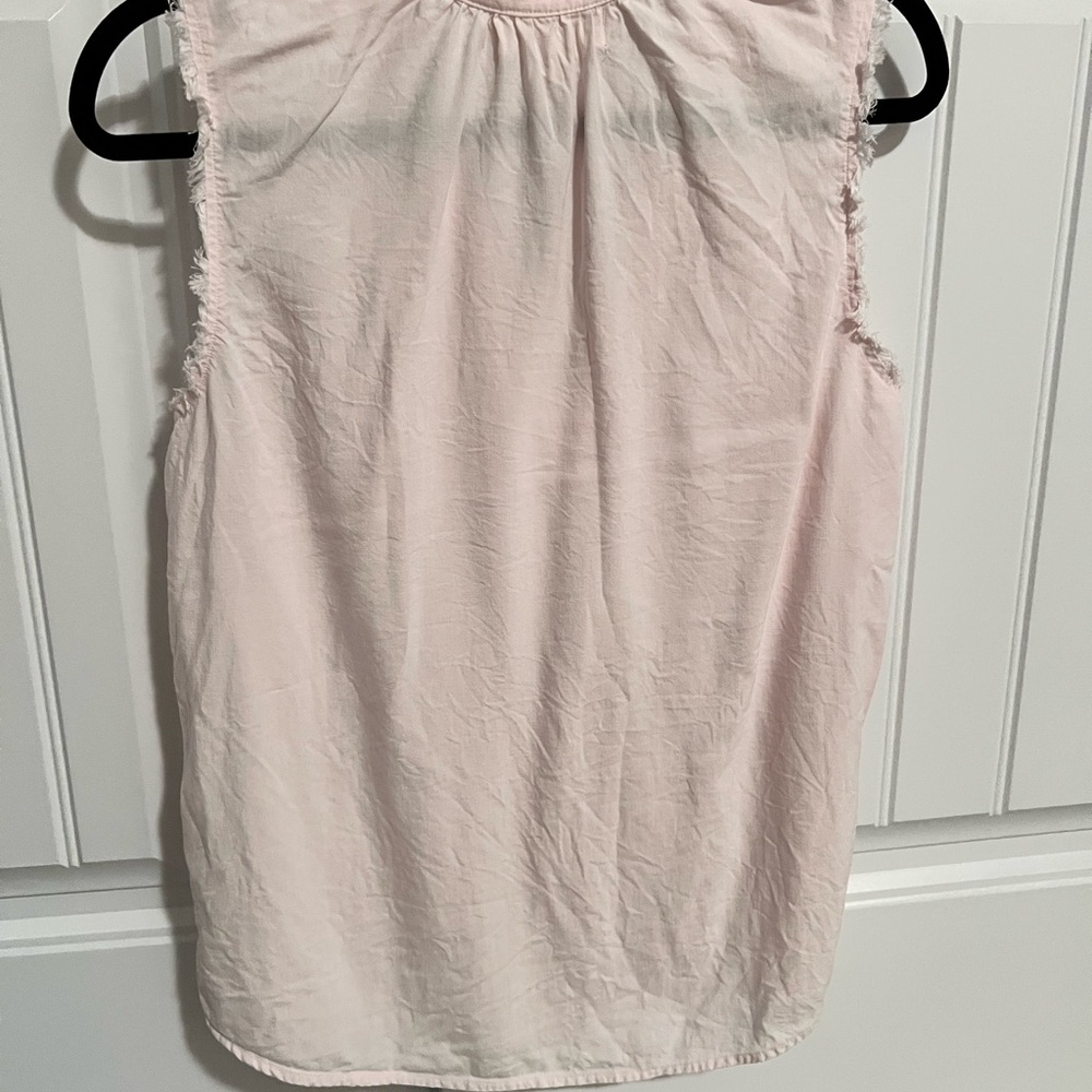 Cloth & Stone Pink Ruffled Blouse with Mandarin Collar - Picture 6 of 6